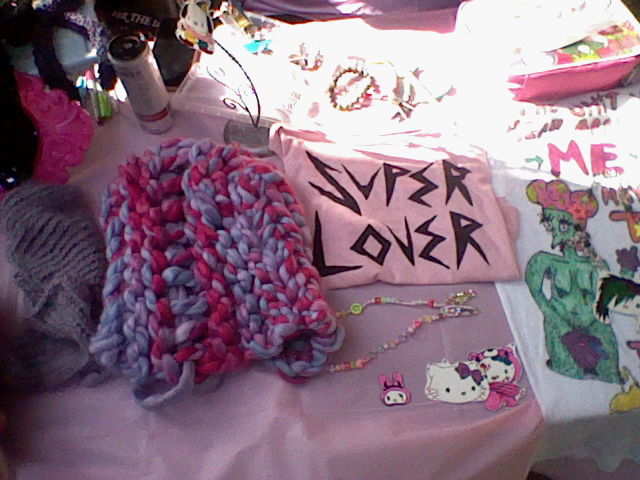 shirts and crochet from one of the vendors